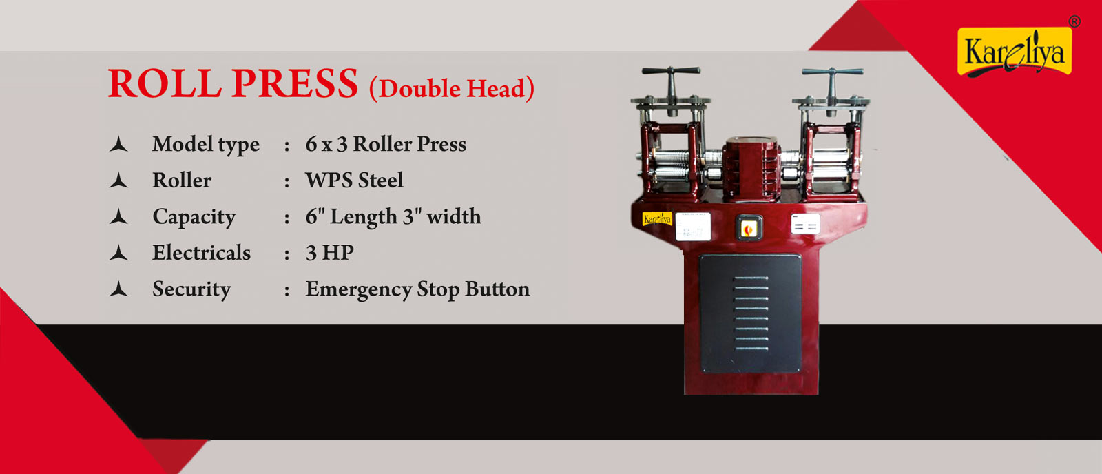 Double Head Roll Press Machine Manufacturers Rajkot Gujarat India