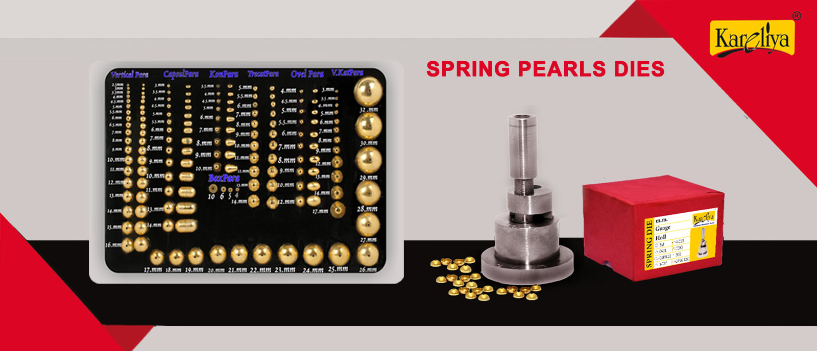 Goldsmith Spring Pearl Dies - Half Raund Ball Para Dies Manufacturers Rajkot Gujarat- India